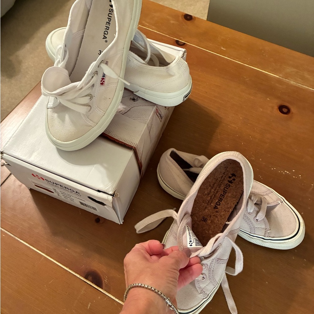 Superga 2750-COTU Classic White Sneakers TWO pairs! - Picture 8 of 9